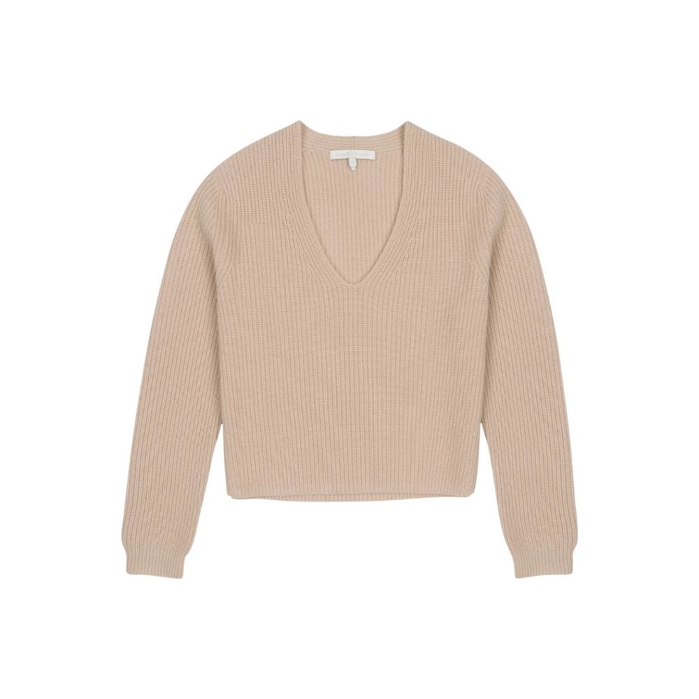 3.1 Phillip Lim Oversized Knit Sweater Tan Cropped Cut-out Back w/ String - Picture 2 of 11